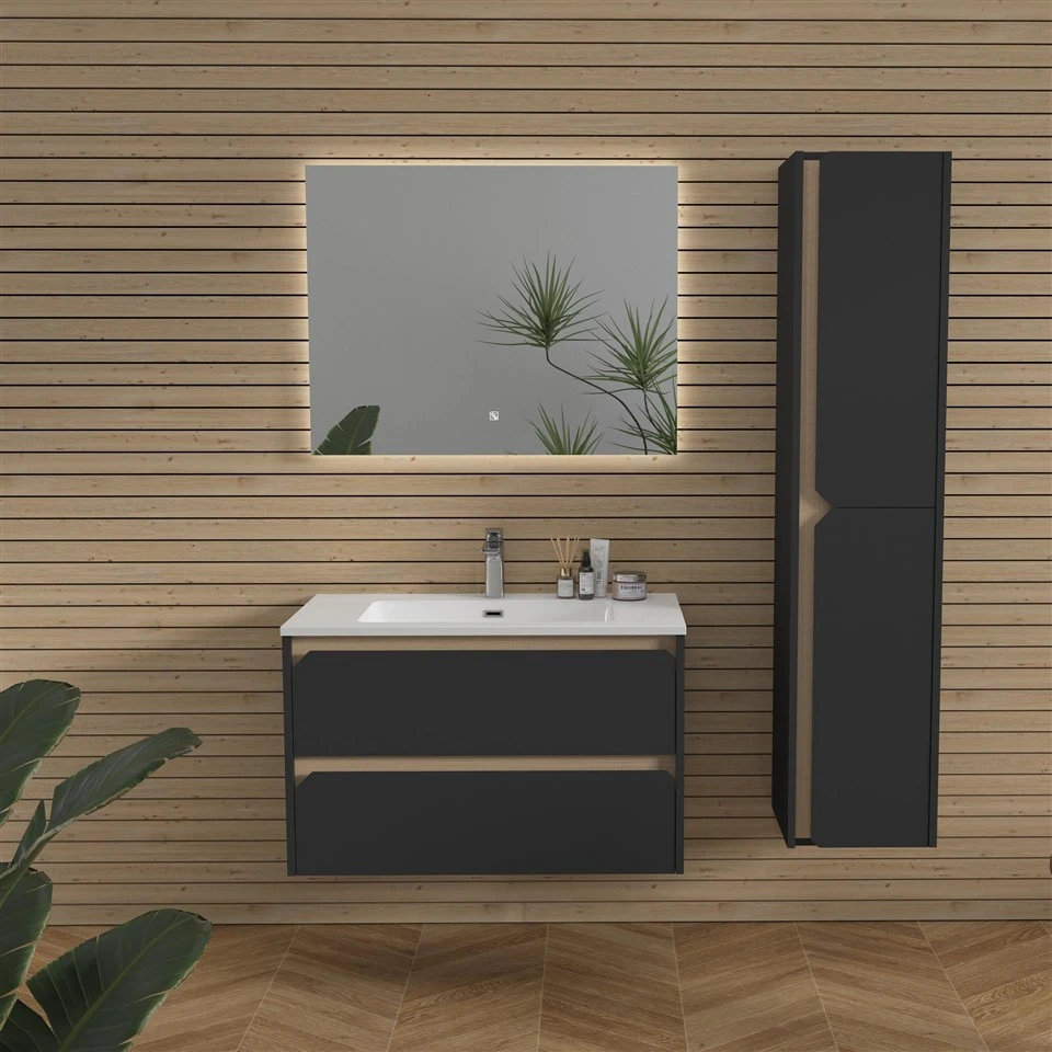 Black Bathroom Cabinet